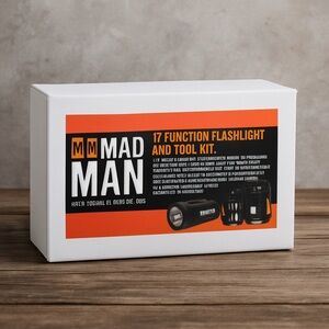 Mad Man 17-Function Flashlight Tools Kit Multi-Tool Set Handyman Camping New